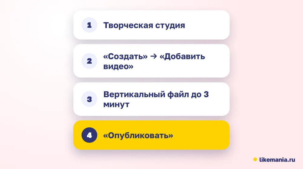 Загрузка Shorts с компьютера: Творческая студия, добавить видео, вертикальный файл, публикация